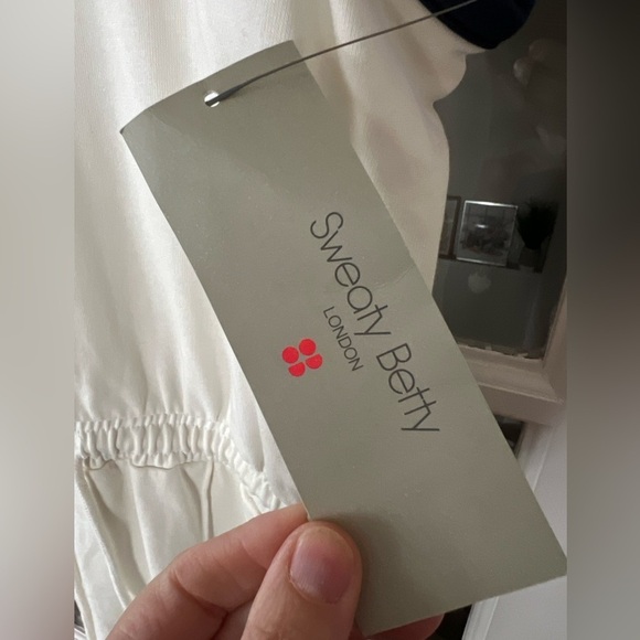 Sweaty Betty After Class Tie Waist Romper - Size 10 - lily white color - NWT - Picture 8 of 8